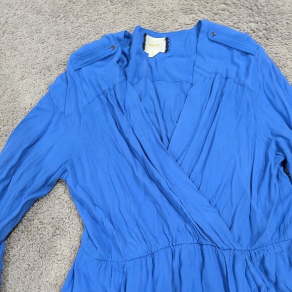 Maeve Anthropologie Lene Blue Faux Wrap Dress Small - Picture 4 of 10